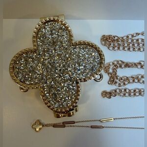 Mini Clover Bag and Necklace NWOT